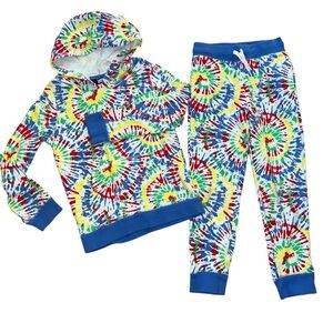 Lands End Colorful Tie-Dye Kids Matching Set